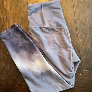 Athleta Purple and White Ombre Leggings